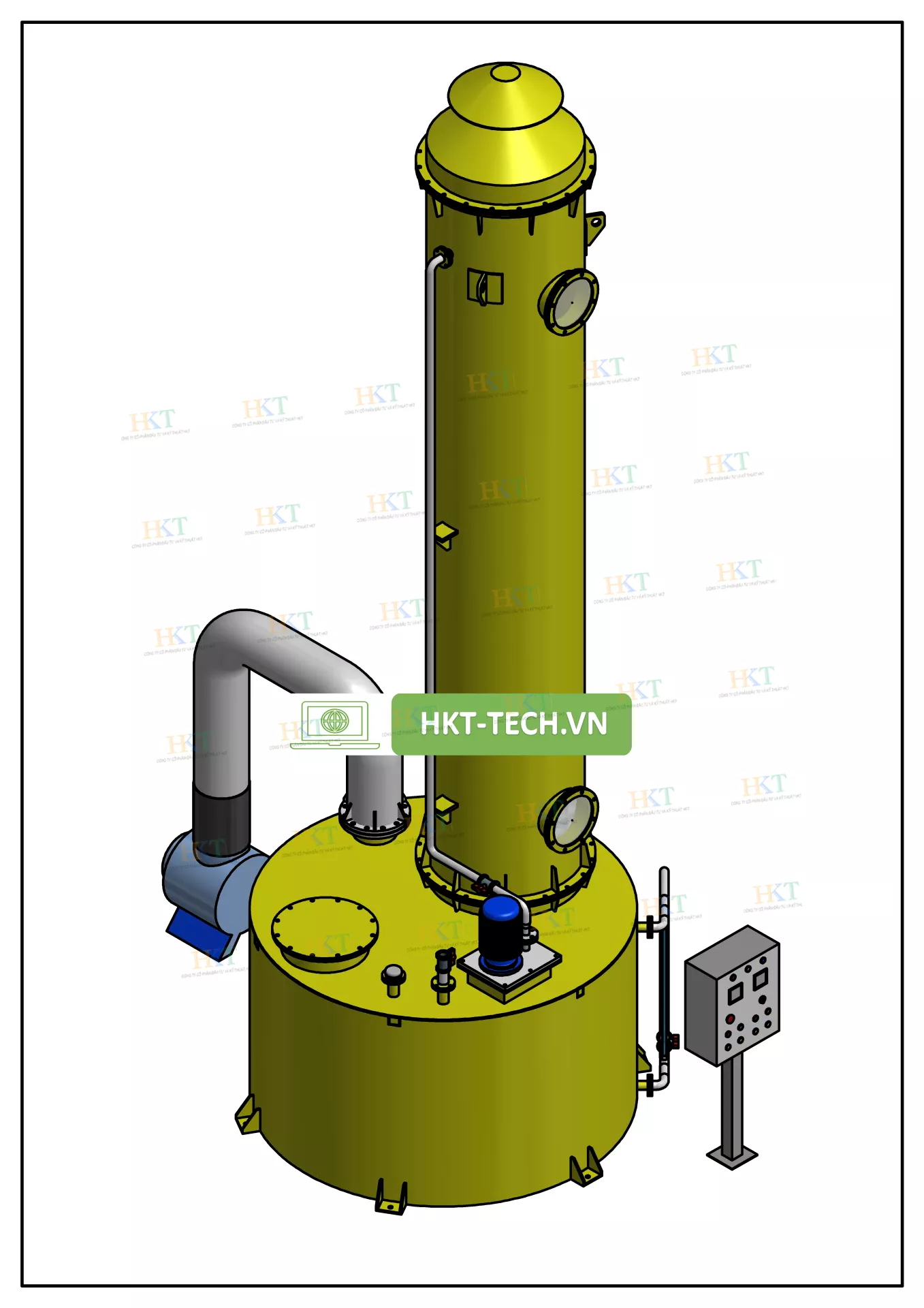 Tháp trung hòa khí Clo rò rỉ