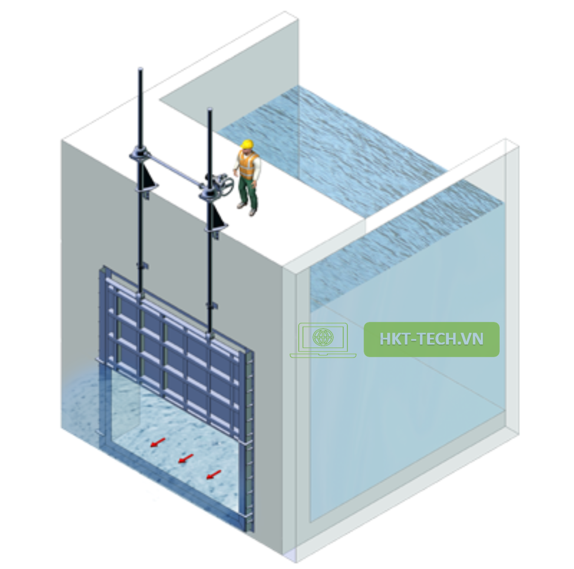 Van cửa phai kích thước trên W2500mm x H2500mm