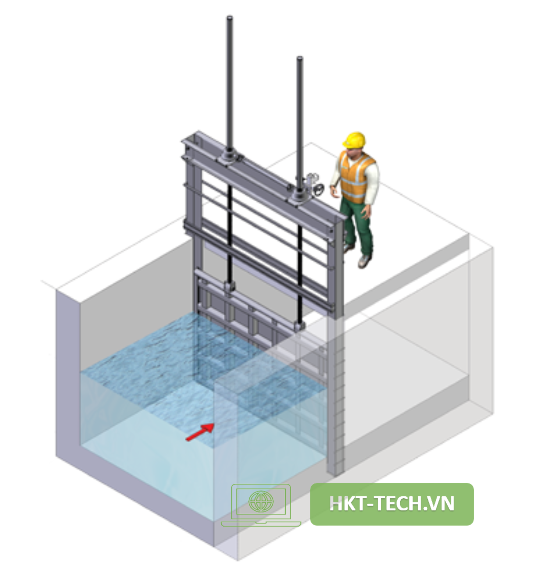 Van cửa phai kích thước trên W2500mm x H2500mm